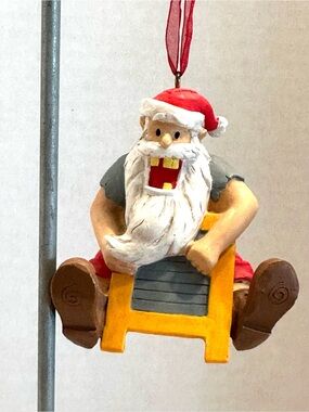 Vintage Festive Red Santa Holiday Ornament